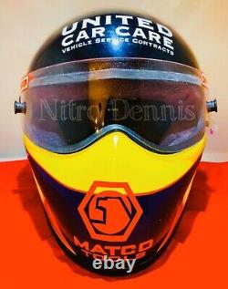 Nhra Jim Epler Race Worn Voiture Drôle Helmet Utilisé Nitro Racing Rag Rare Matco