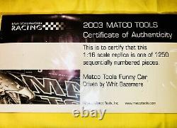 Nhra Whit Bazemore 116 Milestone Nitro Funny Car Dsr Drag Race Black 2003