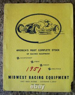 Original 1951 Hot Rod Auto Catalog Ford Drag Racing Scta Dirt Track Vintage Voiture