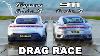 Porsche 911 Turbo S V Taycan Turbo S Wet Drag Race