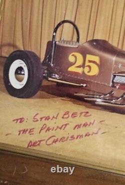 Rare Art Chrisman NHRA Racing à Stan Betz THE PAINT MAN Drag Car Photo Encadrée