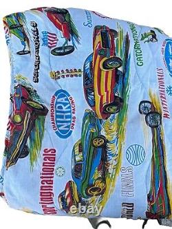 Rare Hard To Find 70's NHRA Drag Racing GATORNATIONALS Sac de couchage Voiture colorée