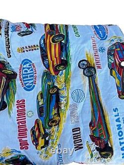 Rare Hard To Find 70's NHRA Drag Racing GATORNATIONALS Sac de couchage Voiture colorée