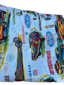 Rare Hard To Find 70's NHRA Drag Racing GATORNATIONALS Sac de couchage Voiture colorée