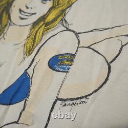 Rare Vintage 1970 Centre De Service Drag Racing Douanes Voiture Hot Chick T-shirt