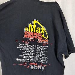 Série de course de dragsters EMax IHRA T-shirt noir à double face pour hommes XXL Delta USA