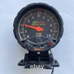 Sunpro Drag-n-tach RPM X1000 Tachometer avec socle pour drag racing.