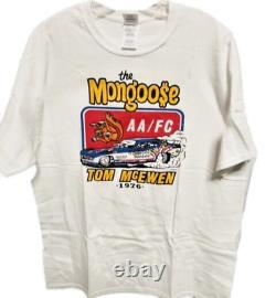 T-shirt XL super cool original 1976 Tom 'The Mongoose' Mcewen Funny Car de la NHRA