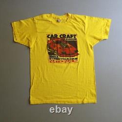 T-shirt de course de rue Drag du magazine Car Craft des années 80 pour voiture vintage Camaro, taille adulte S