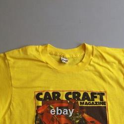 T-shirt de course de rue Drag du magazine Car Craft des années 80 pour voiture vintage Camaro, taille adulte S