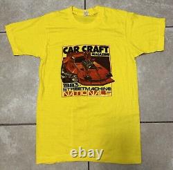 T-shirt de course de rue drag vintage du magazine Car Craft des années 80 pour adulte taille moyenne Camaro