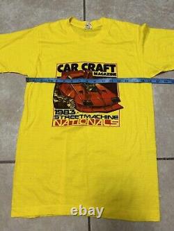 T-shirt de course de rue drag vintage du magazine Car Craft des années 80 pour adulte taille moyenne Camaro