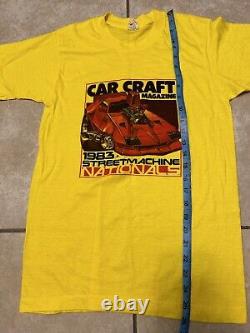 T-shirt de course de rue drag vintage du magazine Car Craft des années 80 pour adulte taille moyenne Camaro