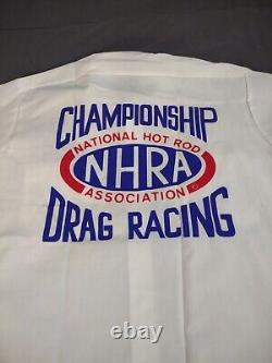 T-shirt peint à la main NHRA Drag Racing Vintage à couture unique, taille M/L, neuf sans étiquette des années 80, RARE.