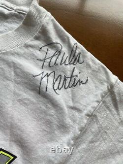 T-shirt signé Vintage des années 90 de PAULA MARTIN, taille Medium, Nitro Funny Car, Dragracing, AZ