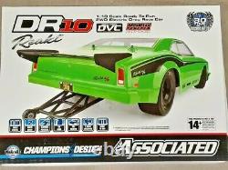 Team Associated Dr10 Rtr Brushless Drag Race Car Combo Green Withbattery & Charger