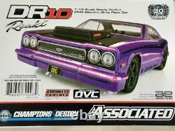 Team Associated Dr10 Rtr Brushless Drag Race Car (purple) Avec2.4ghz Radio & DVC