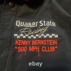 Veste de course vintage KENNY BERNSTEIN Quakerstate noire Funny Car Club des 300 années 90