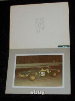 Vintage 1970 LOT DE COURSES DE STOCK CAR PHOTOS SIGNÉES NASCAR Michigan AUTOGRAPHIÉES
