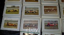 Vintage 1970 Stock Car Racing Lot De Photos Signées Nascar Michigan Autographe