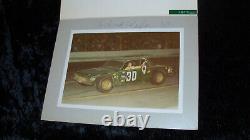 Vintage 1970 Stock Car Racing Lot De Photos Signées Nascar Michigan Autographe