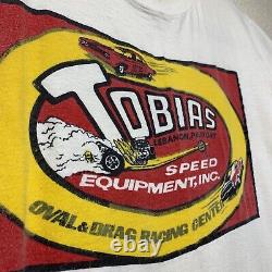 Vintage 1970 Tobias Speed Shop T Shirt Dirt Track Drag Racing Medium