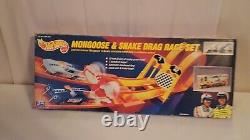 Vintage 1993 Hot Wheels Mongoose & Snake Drag Race Set 25th Ann. Scellé À L'usine
