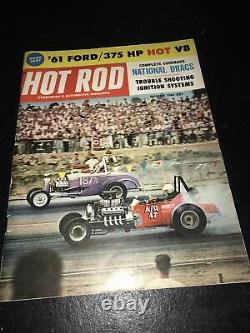 Vintage Décembre 1960 Hot Rod Magazine Drag Racing Nhra Dépannage Ignition