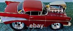 Voiture de course Chevrolet Chevy Dragster personnalisée en métal modèle 55 NHRA 57 1957