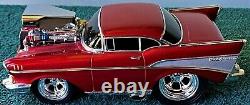 Voiture de course Chevrolet Chevy Dragster personnalisée en métal modèle 55 NHRA 57 1957